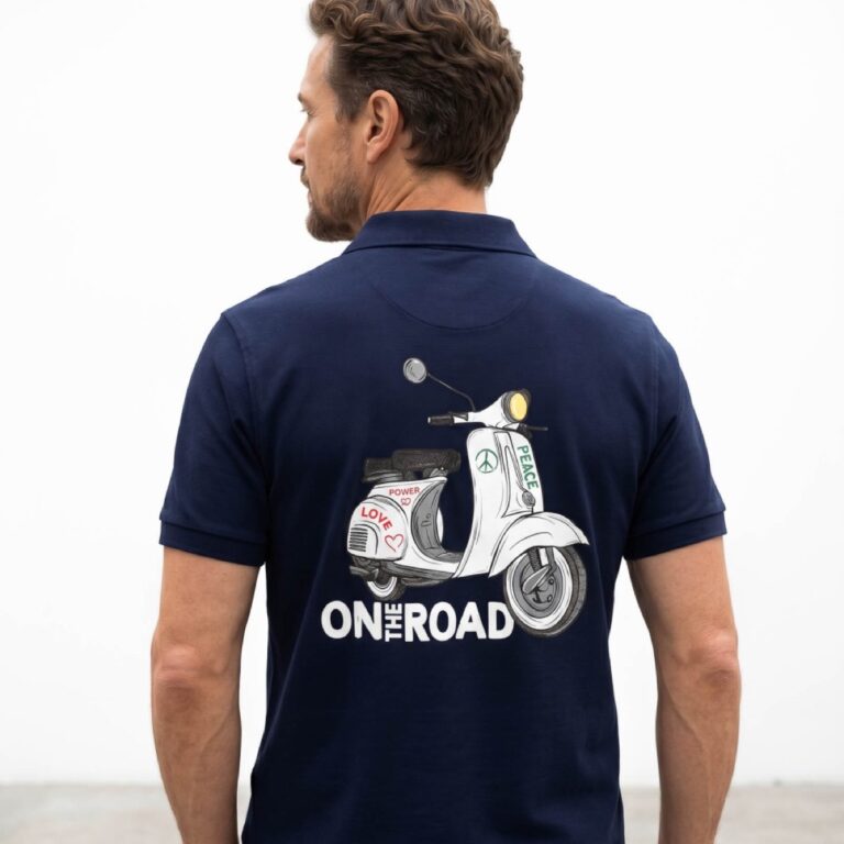 Polo de hombre Gómez del Valle con Vespa bordada